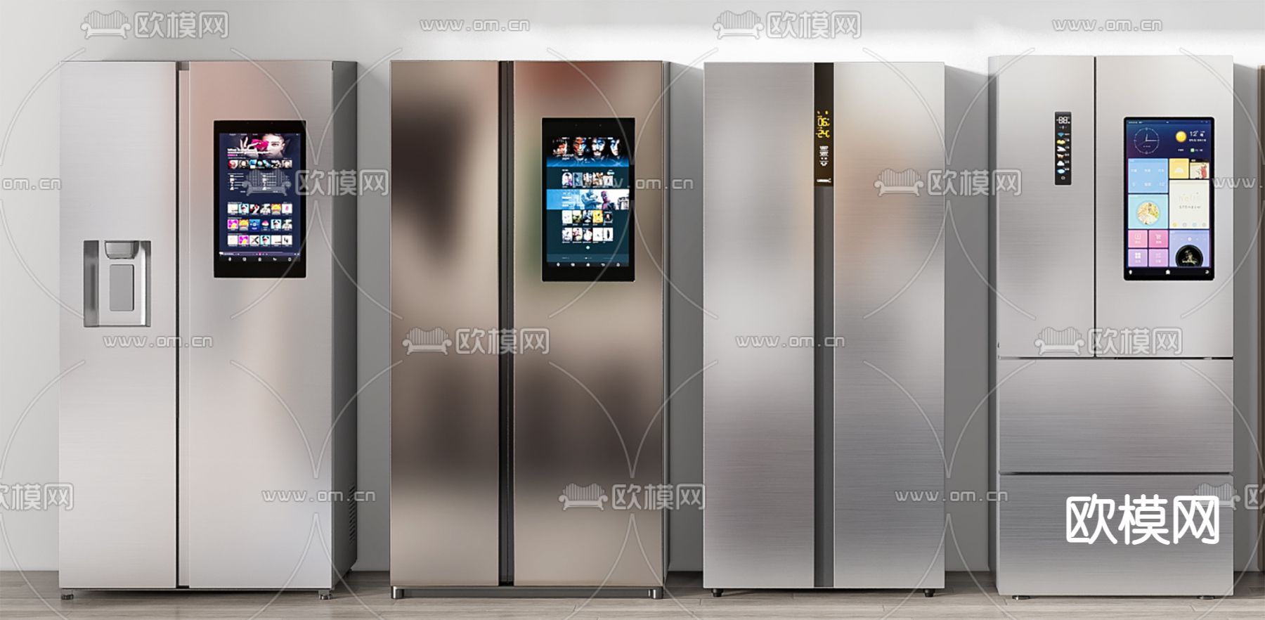 双门冰箱 冰柜3d模型