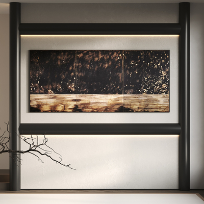 新中式装饰画su模型