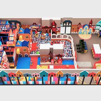  儿童游乐场 亲子游乐园 波波球池su模型 