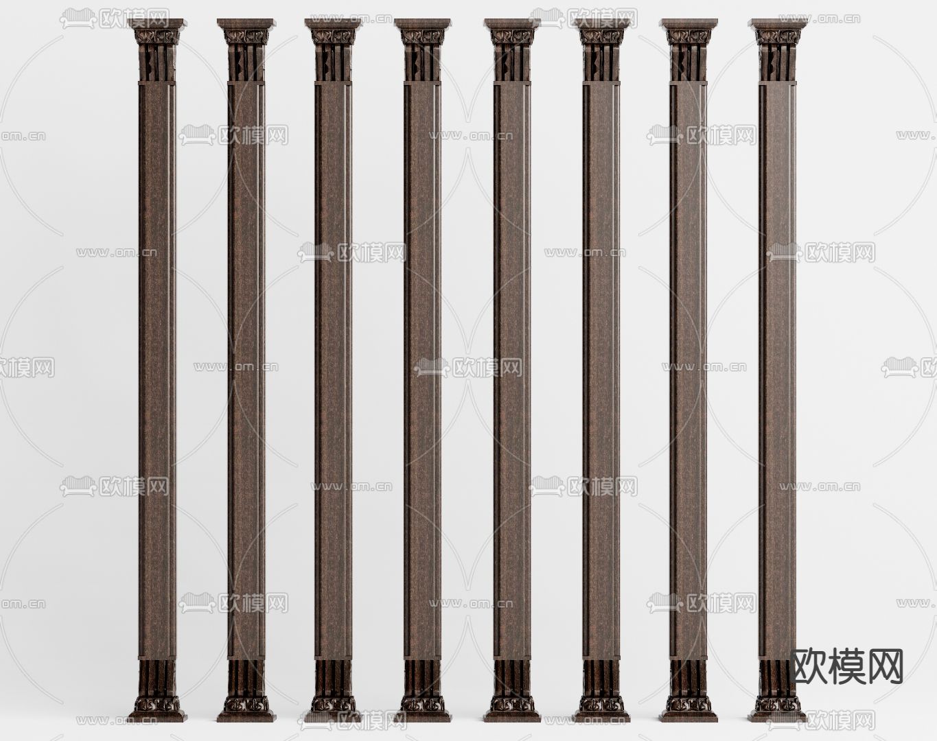侘寂风柱子 木梁 房梁su模型下载（渲染图1）