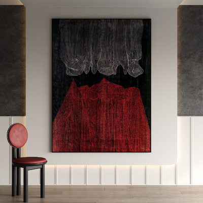 侘寂风装饰画su模型