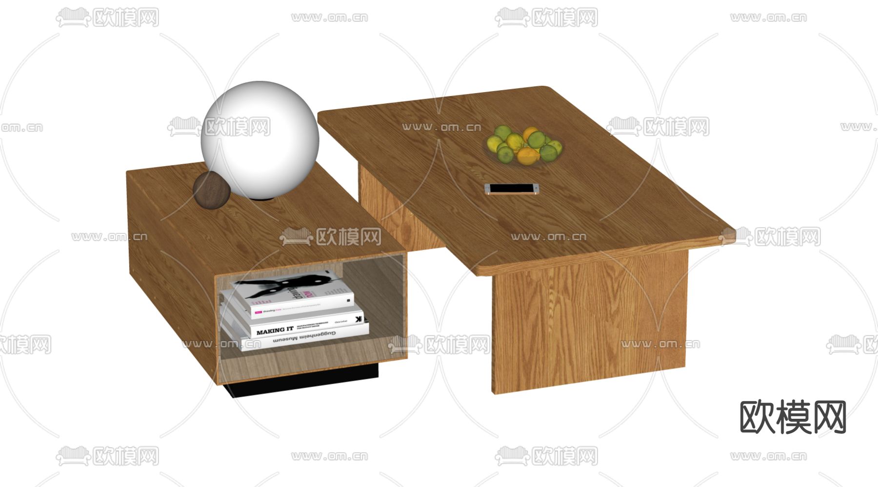 北欧茶几su模型下载（渲染图2）