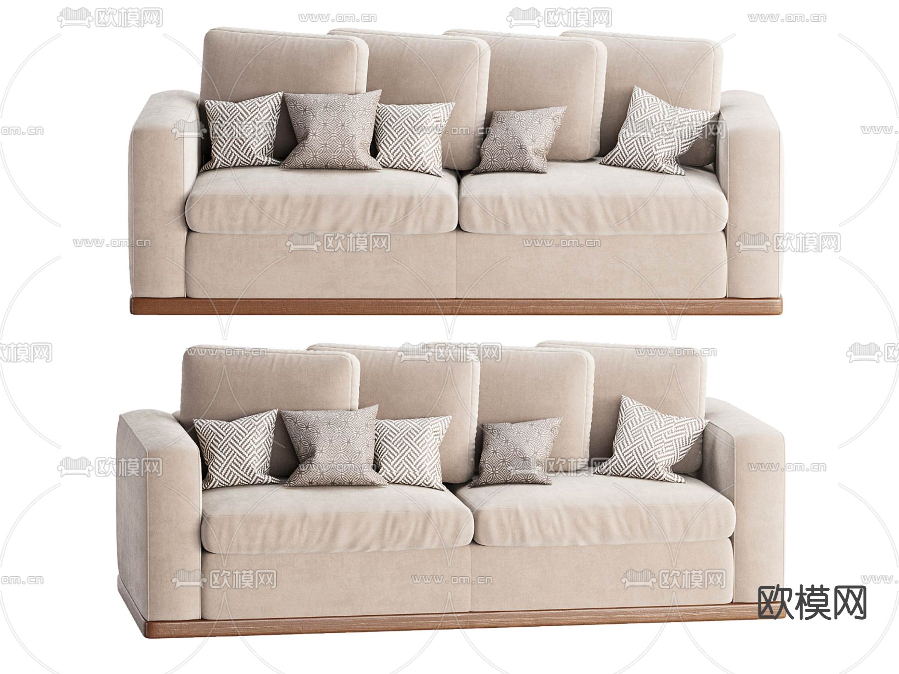 双人沙发 软体沙发3d模型下载