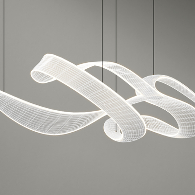  飘带吊灯 装饰灯su模型 