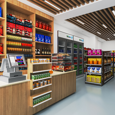  现代便利店 超市su模型 