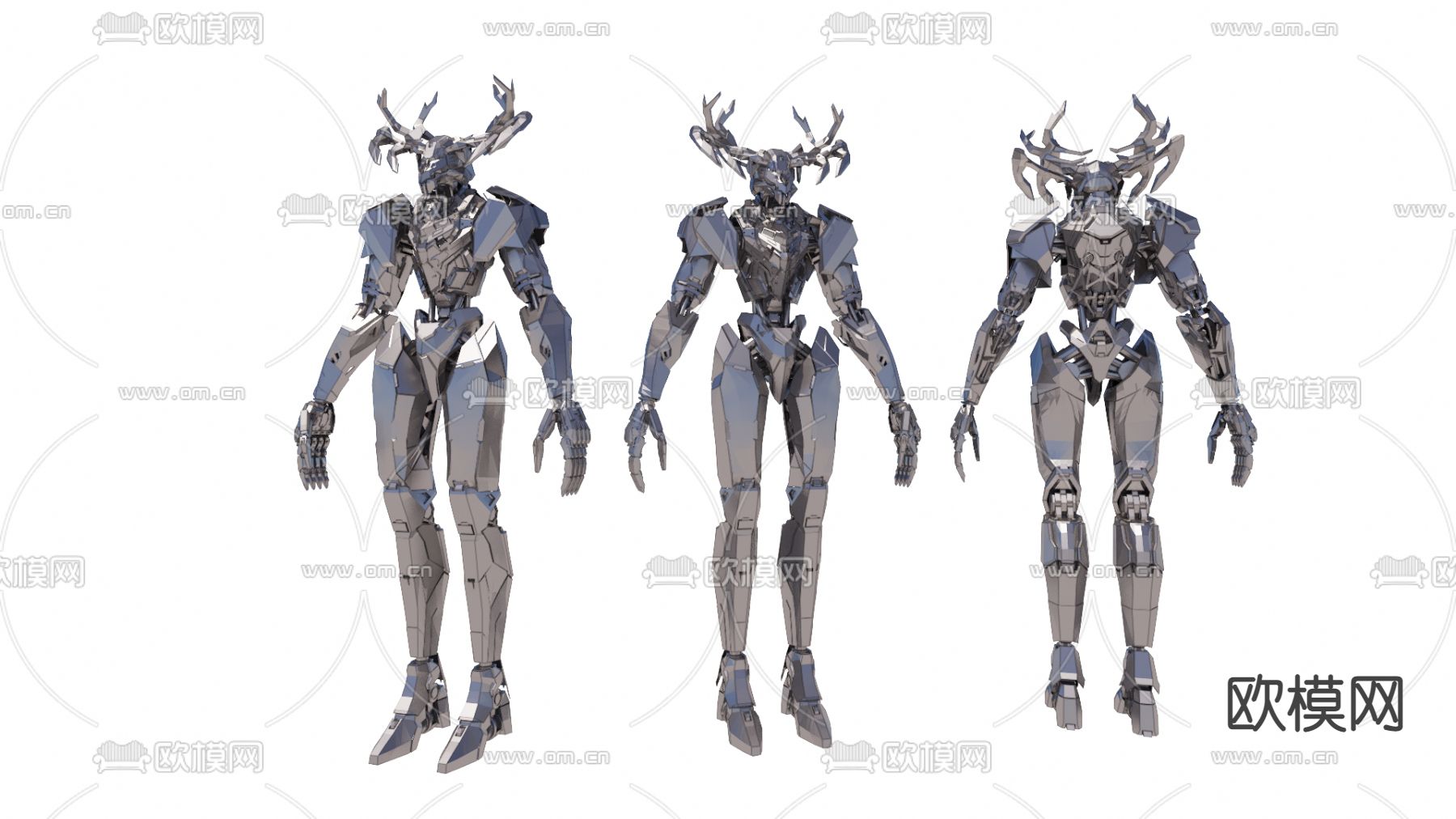 仿生驯鹿机器人su模型下载（渲染图2）