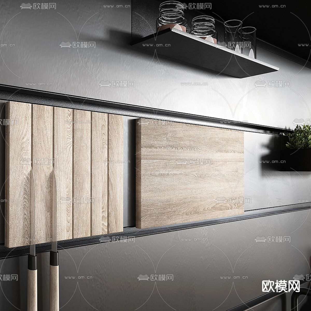 咖啡店操作台 吧台3d模型下载（渲染图3）