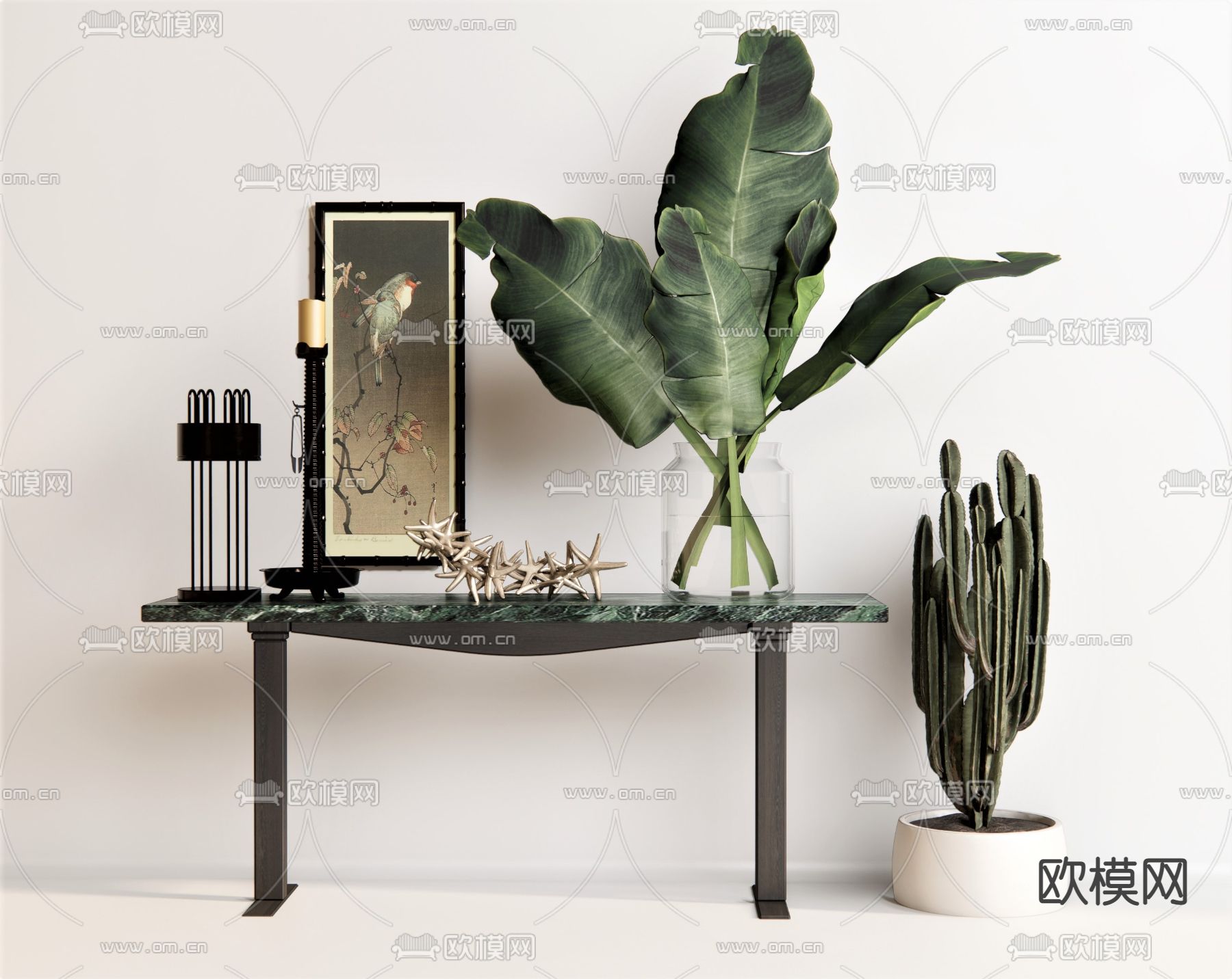 中古风端景台su模型下载（渲染图1）