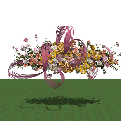  婚礼美陈 婚庆布置su模型 