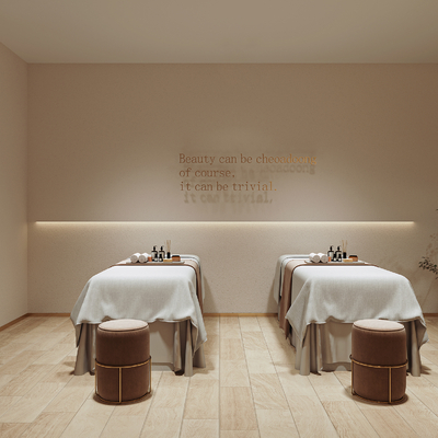  现代美容店SPA包房su模型 