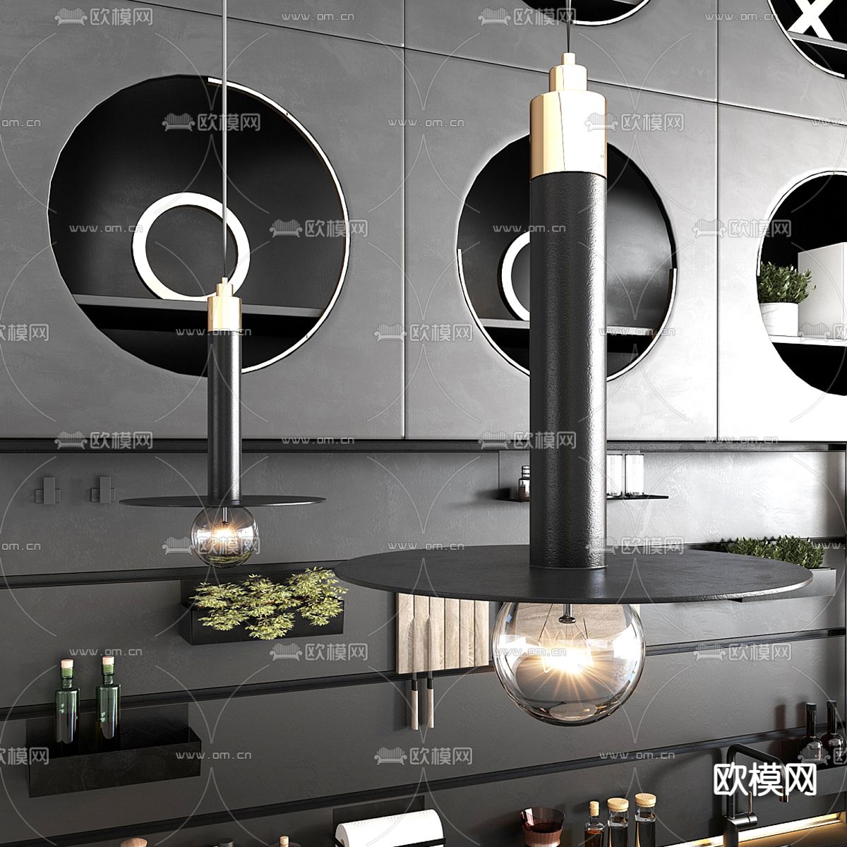 咖啡店操作台 吧台3d模型下载（渲染图4）