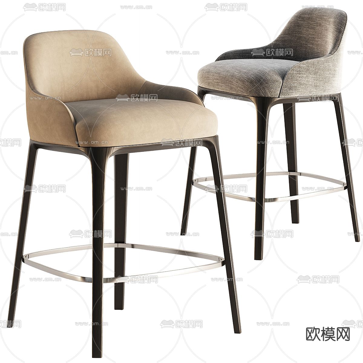Minotti 吧椅 吧凳3d模型