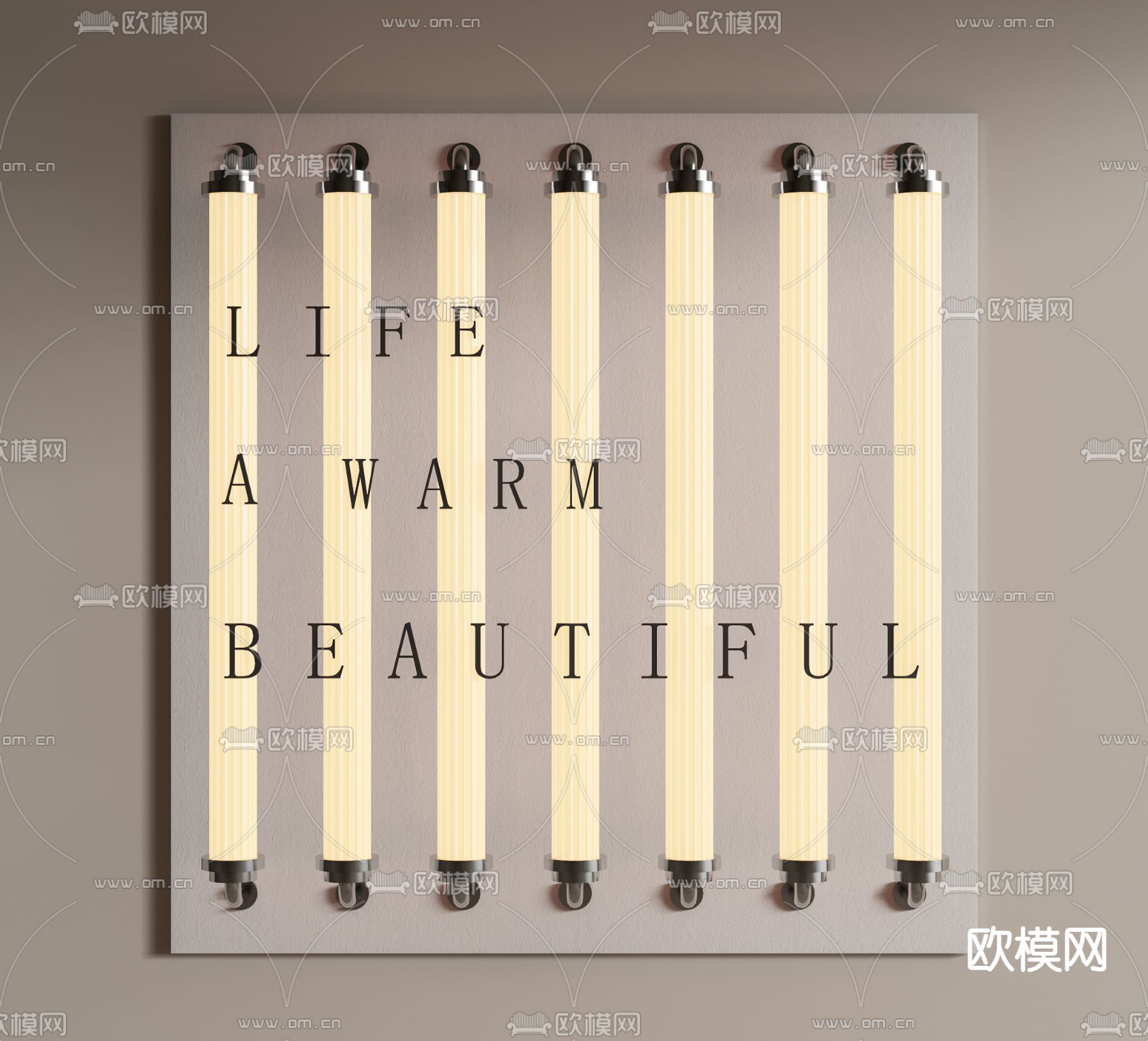 艺术壁灯 创意壁灯su模型下载（渲染图1）