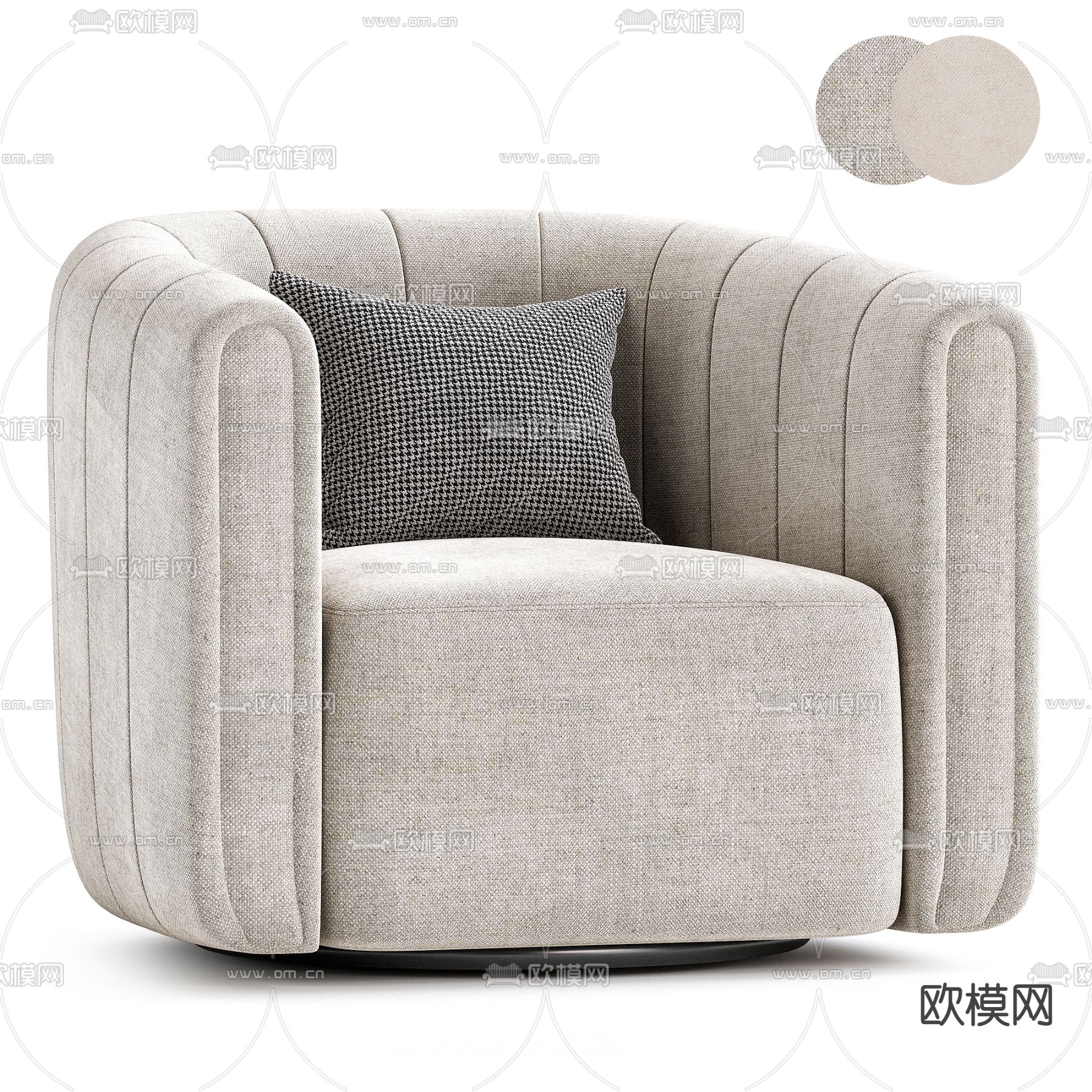 现代休闲沙发3d模型下载_ID13041938_3dmax免费模型-欧模网