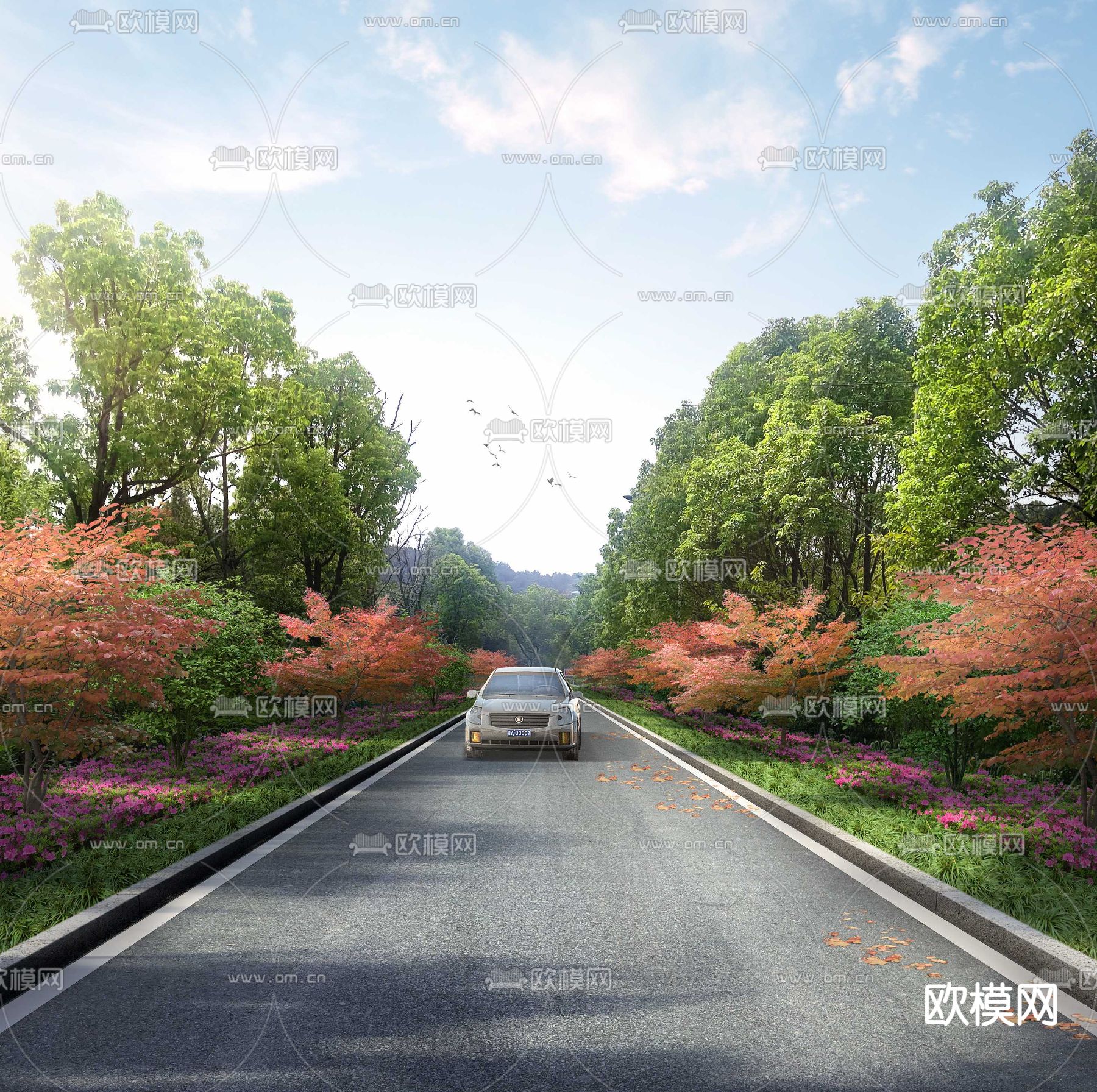 城镇道路 公路psd下载