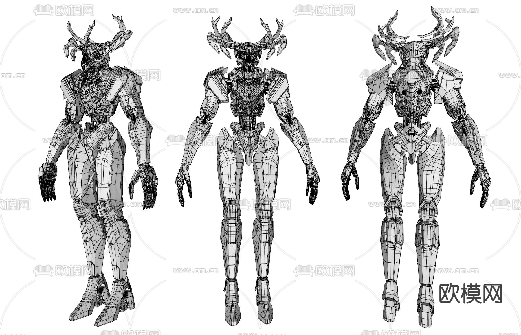 仿生驯鹿机器人su模型下载（渲染图3）