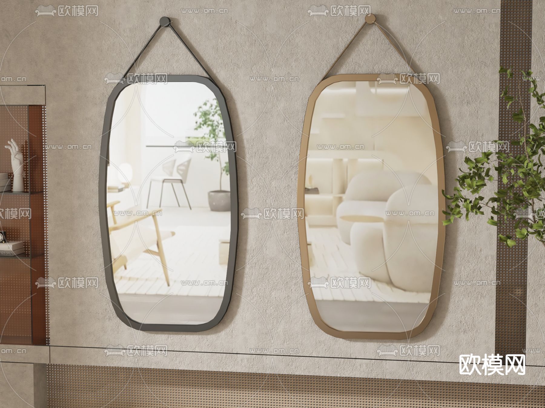 浴室镜 化妆镜 镜子3d模型下载