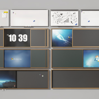  黑板 白板 写字板su模型 