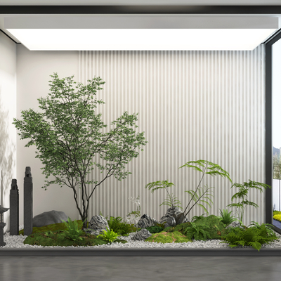  庭院小品 室内造景su模型 