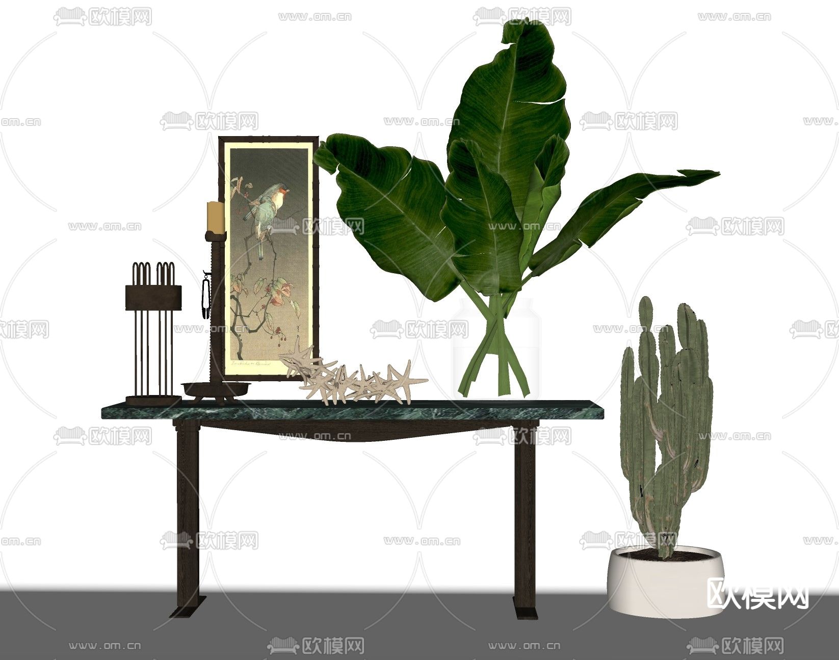 中古风端景台su模型下载（渲染图2）