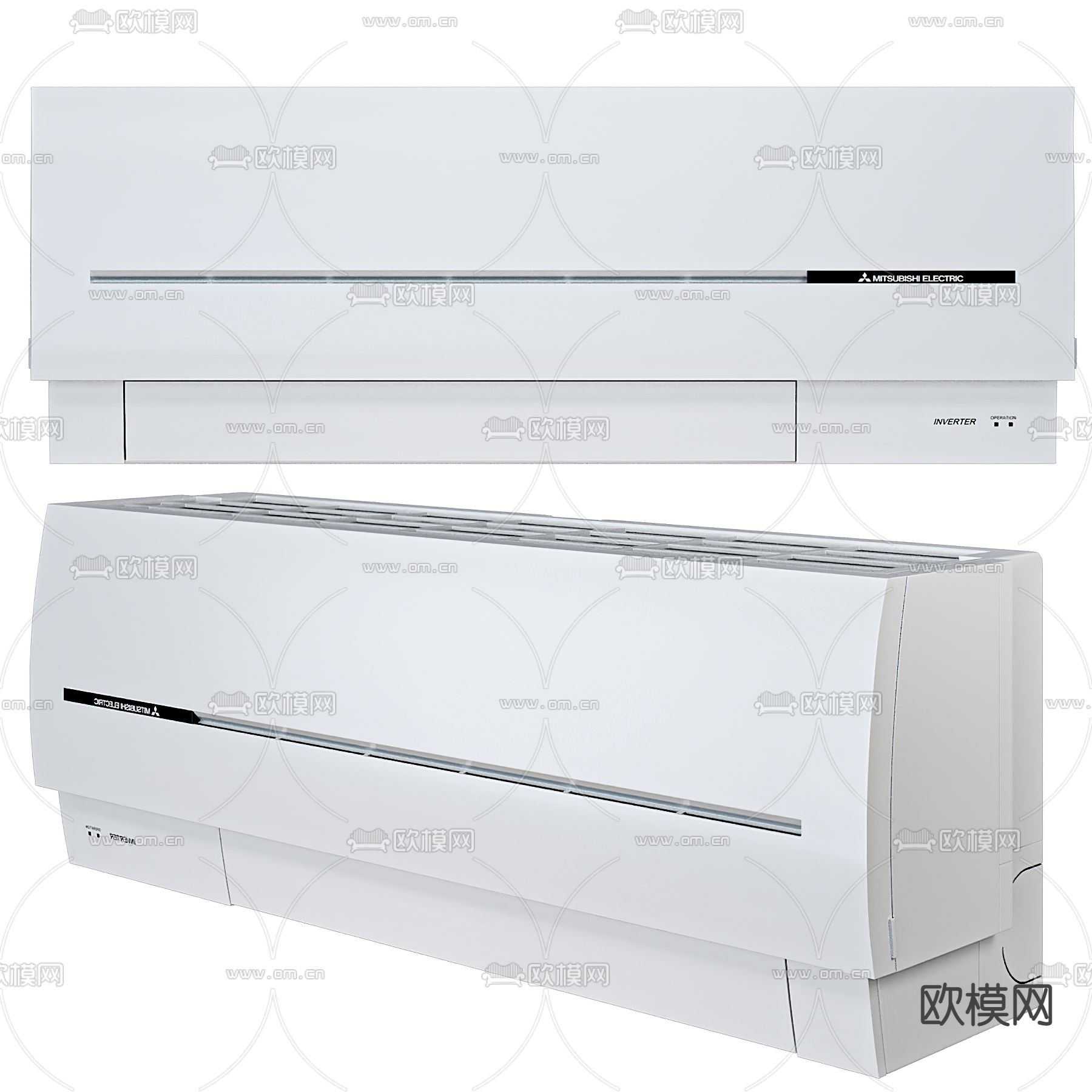 壁挂空调3d模型下载（渲染图1）