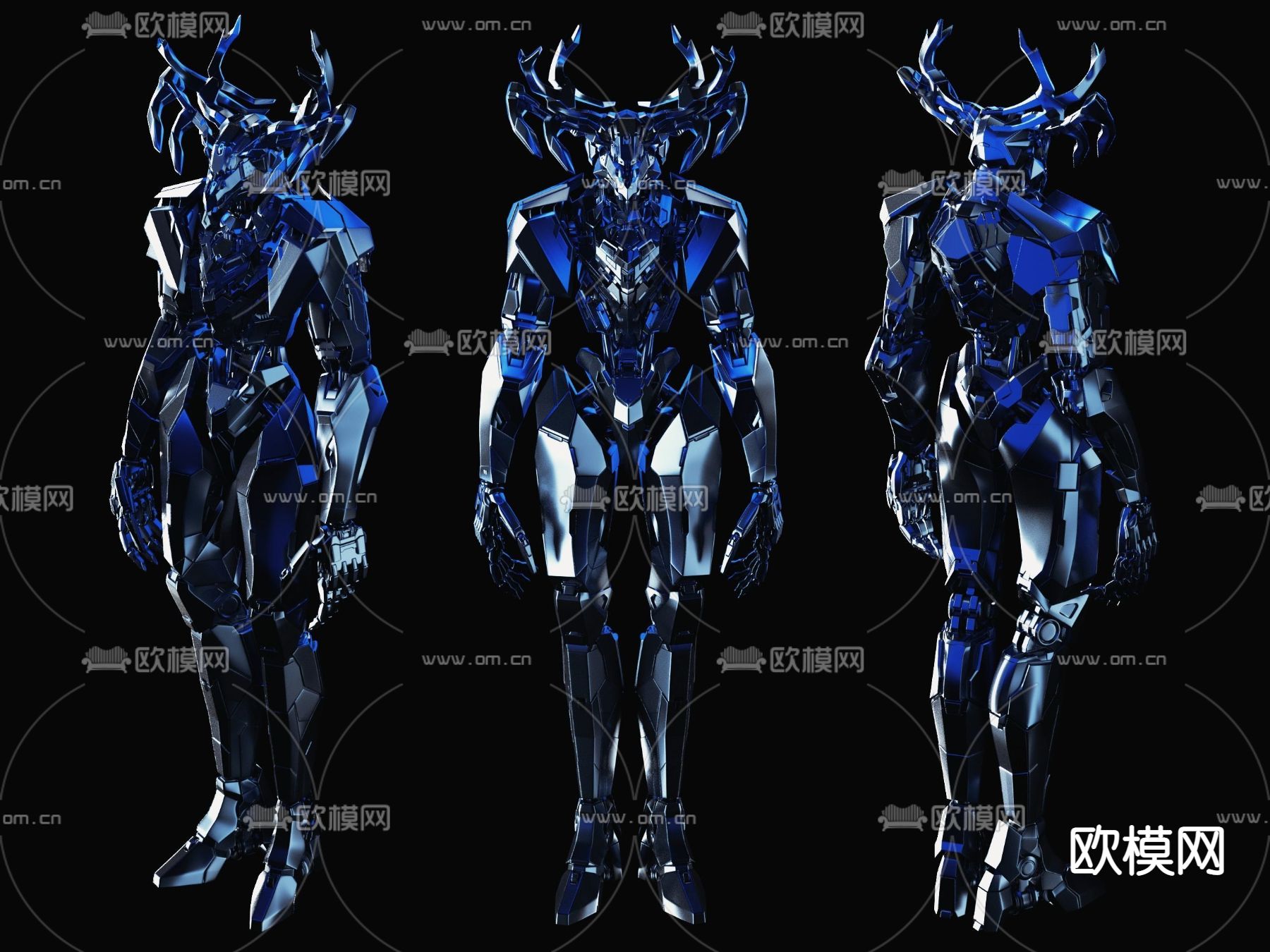 仿生驯鹿机器人su模型下载（渲染图1）