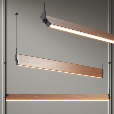  长吊灯 办公吊灯su模型 