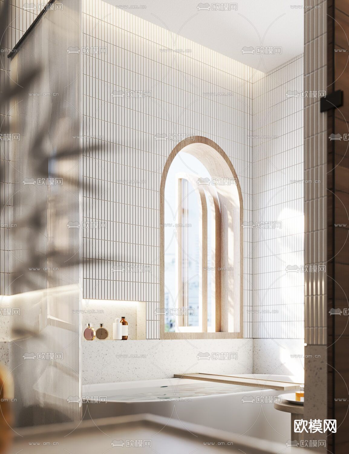 北欧卫生间 浴室su模型下载（渲染图1）