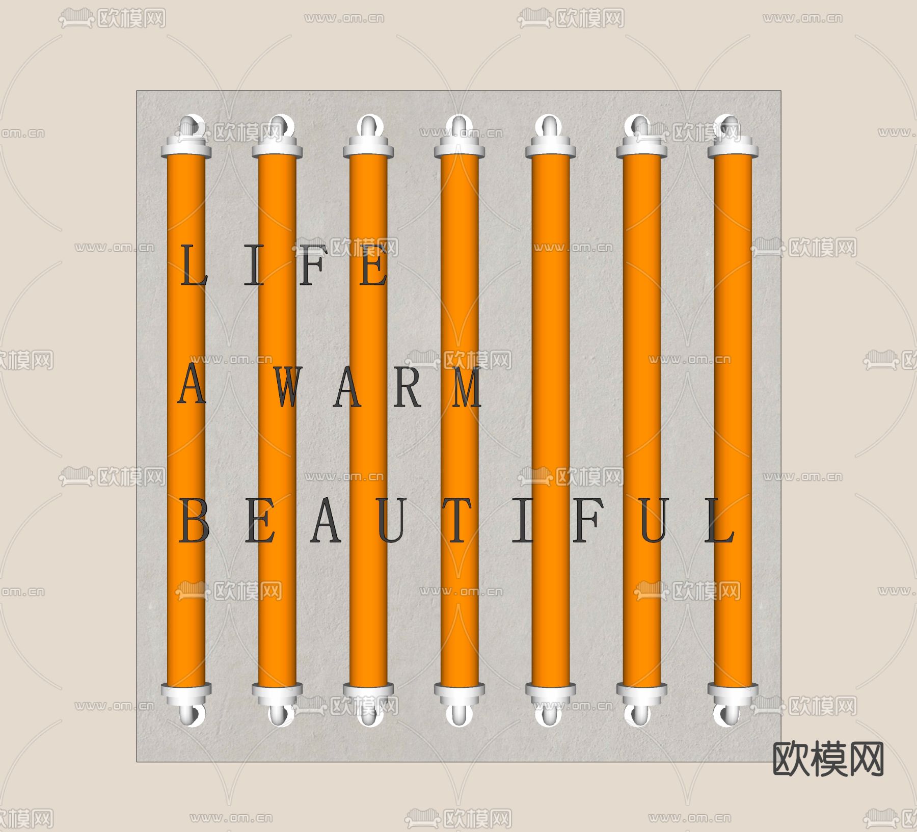 艺术壁灯 创意壁灯su模型下载（渲染图2）