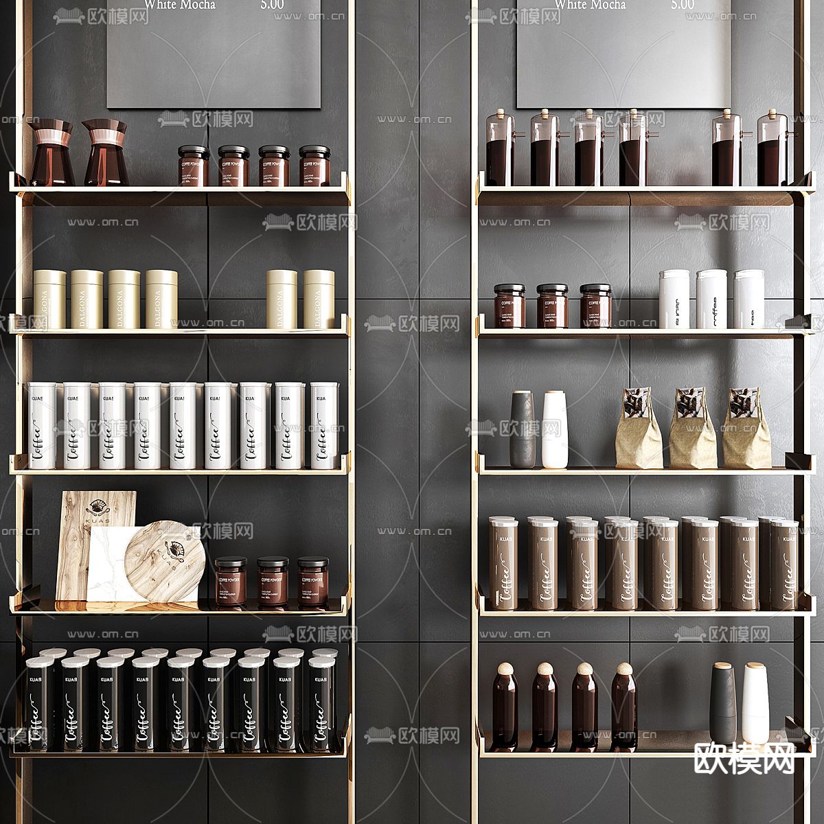 咖啡店操作台 吧台3d模型下载（渲染图2）