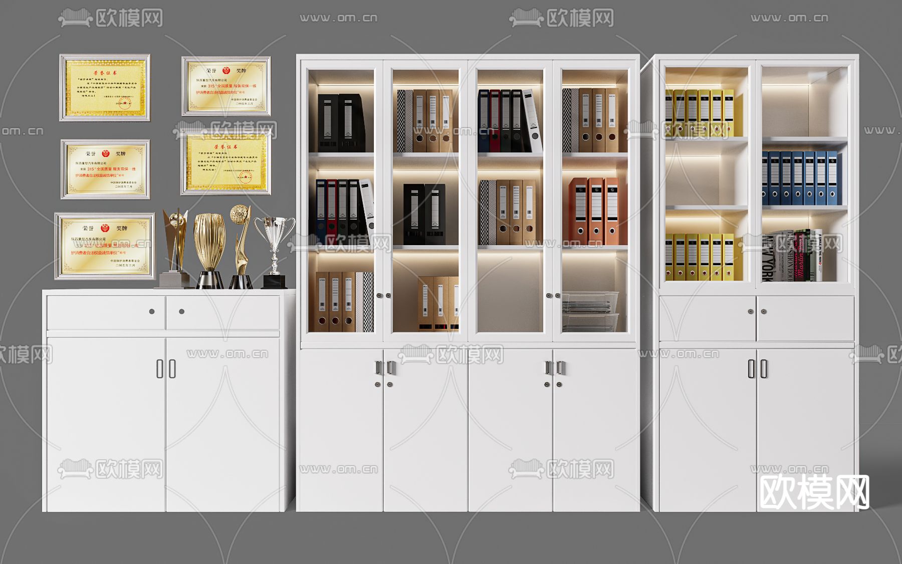 文件柜 档案柜 铁皮柜 办公柜3d模型下载