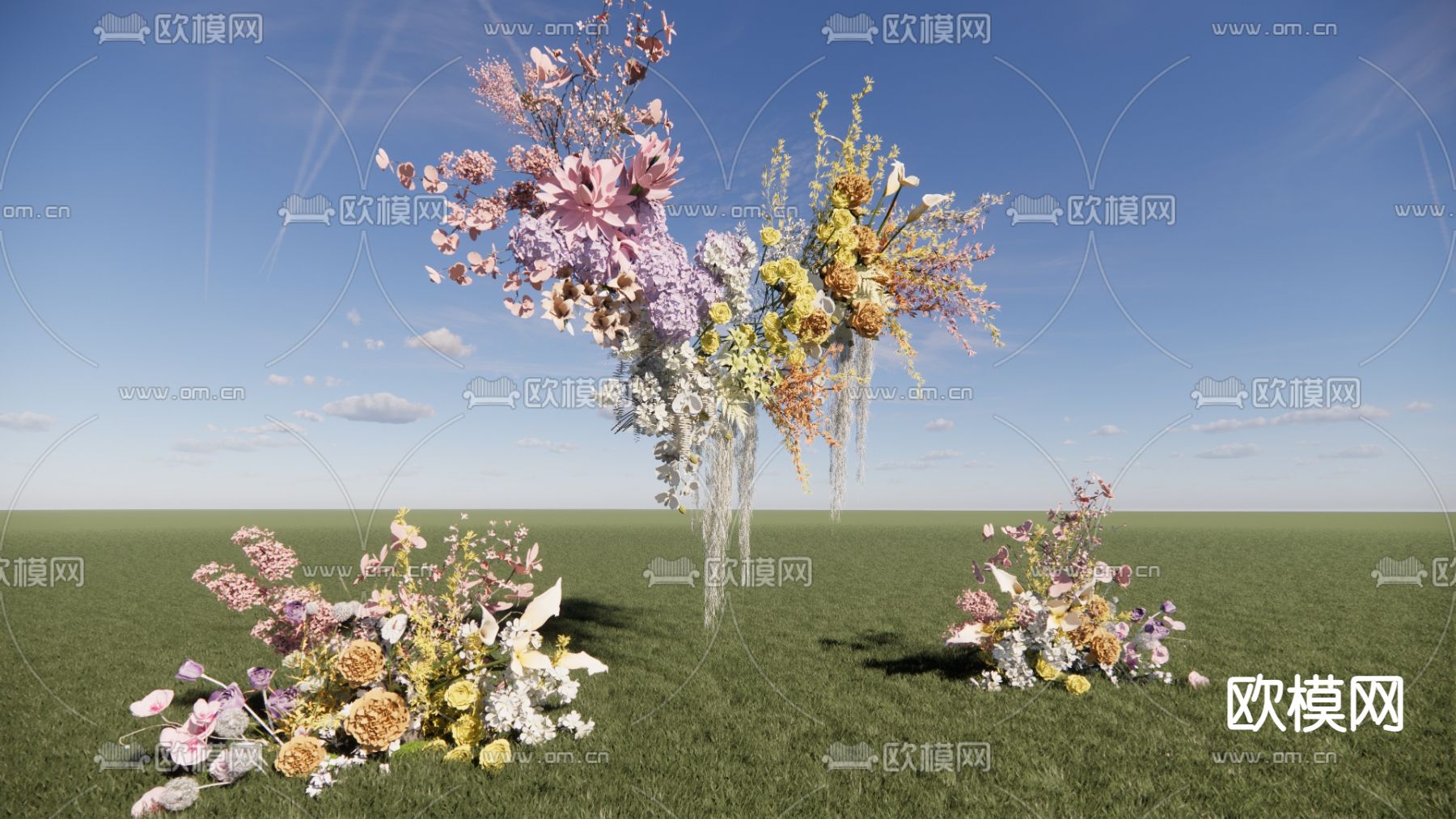 婚礼花艺su模型下载（渲染图3）
