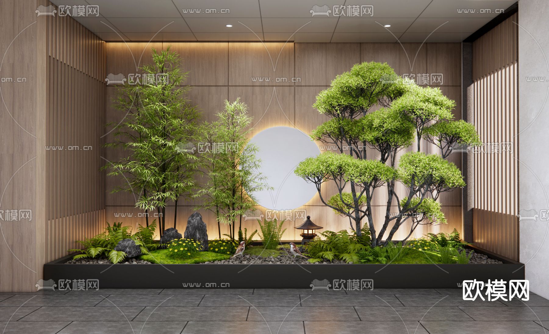 植物景观 植物堆3d模型下载