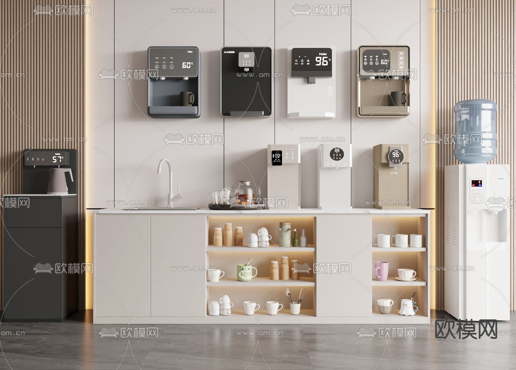 壁挂饮水机 茶水柜3d模型下载