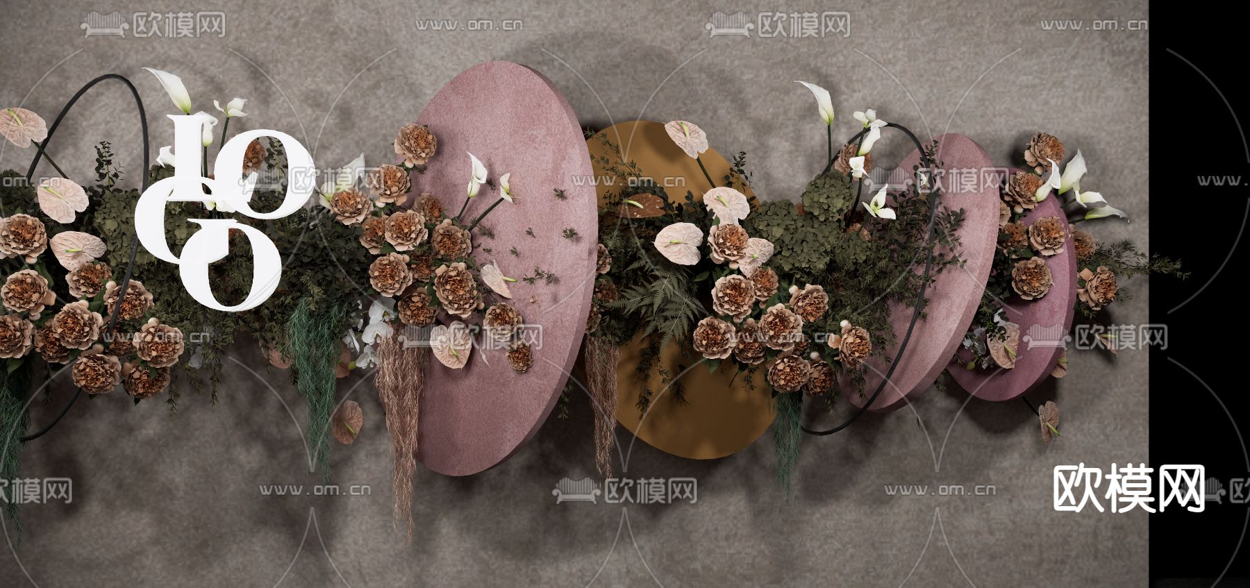 婚礼花艺美陈su模型下载（渲染图3）