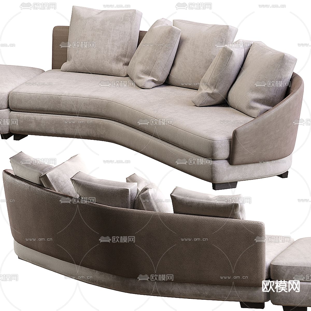 Minotti 转角沙发3d模型下载（渲染图3）