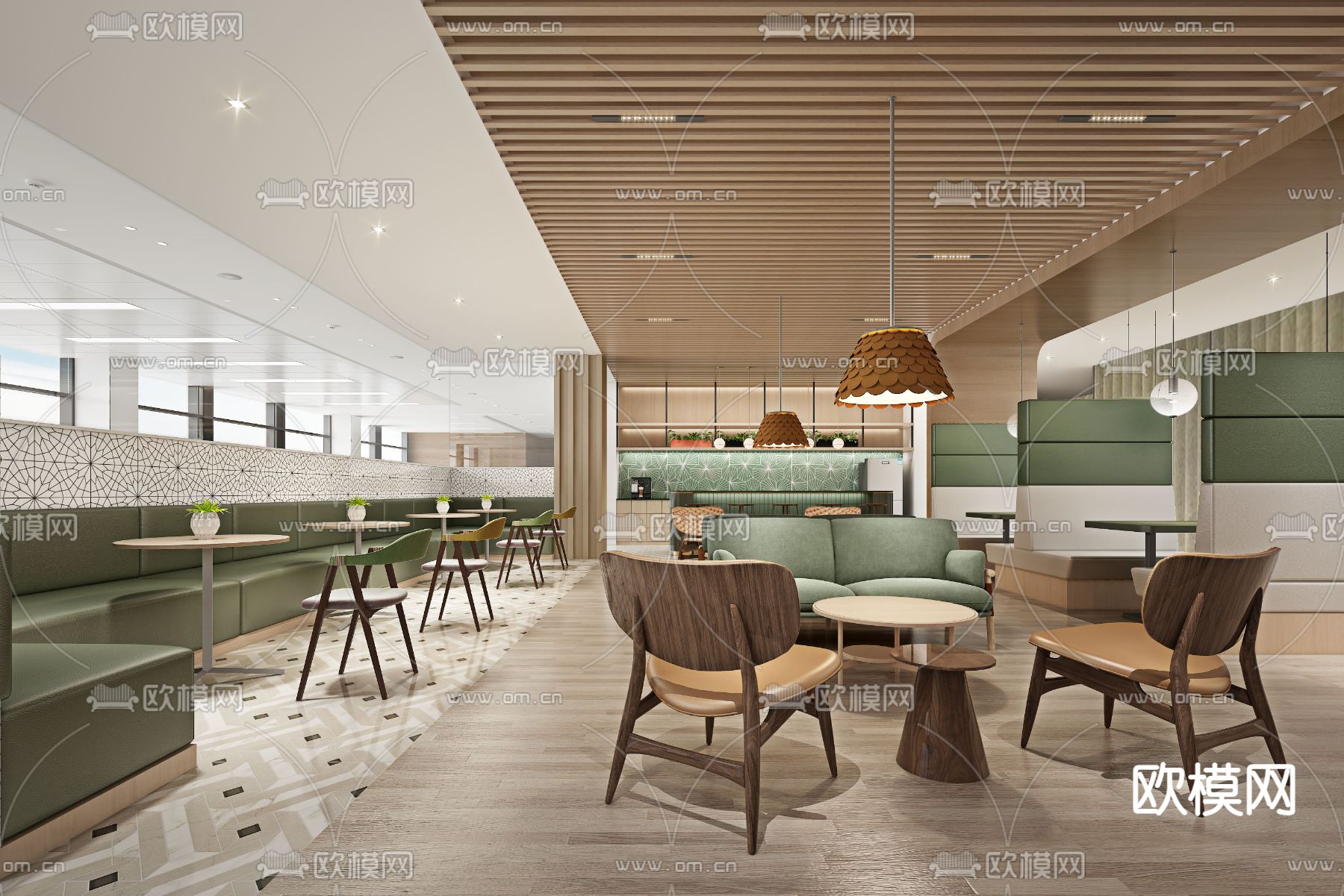 现代茶水间 休息区3d模型下载