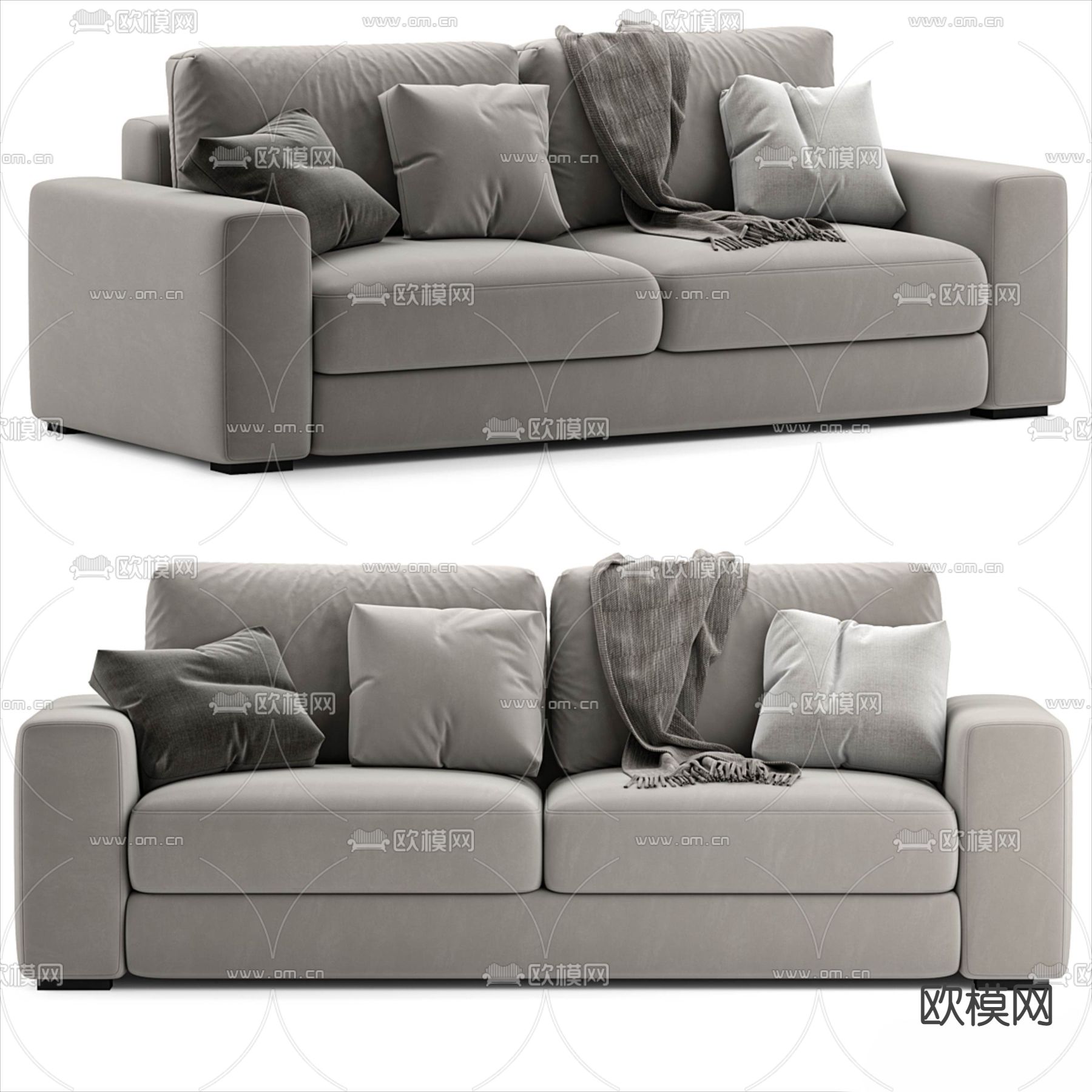 双人沙发 软体沙发3d模型下载