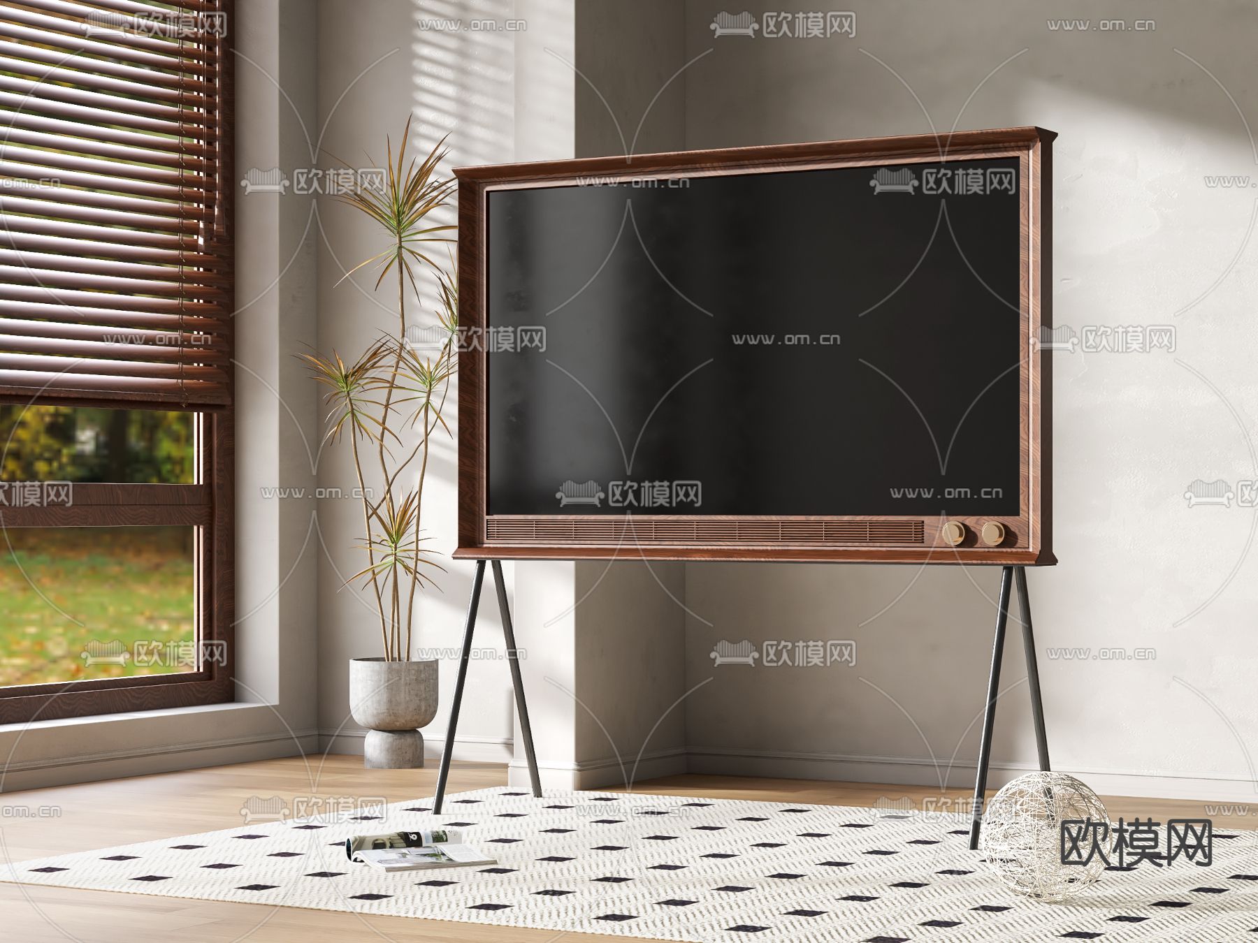 侘寂风电视机3d模型下载