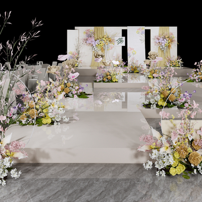  婚礼美陈su模型 