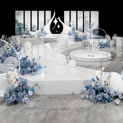  婚礼美陈su模型 