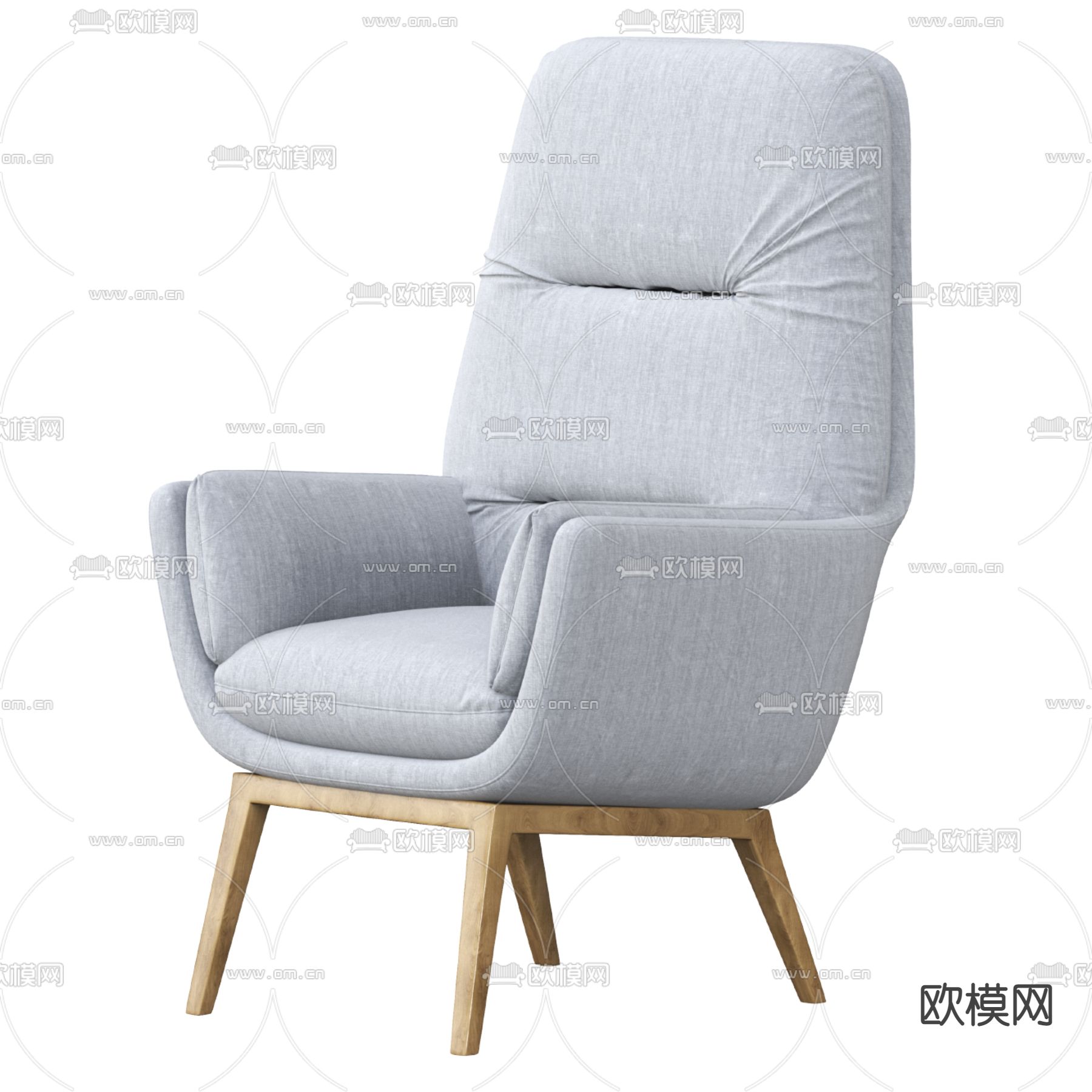 现代休闲椅3d模型下载（渲染图1）