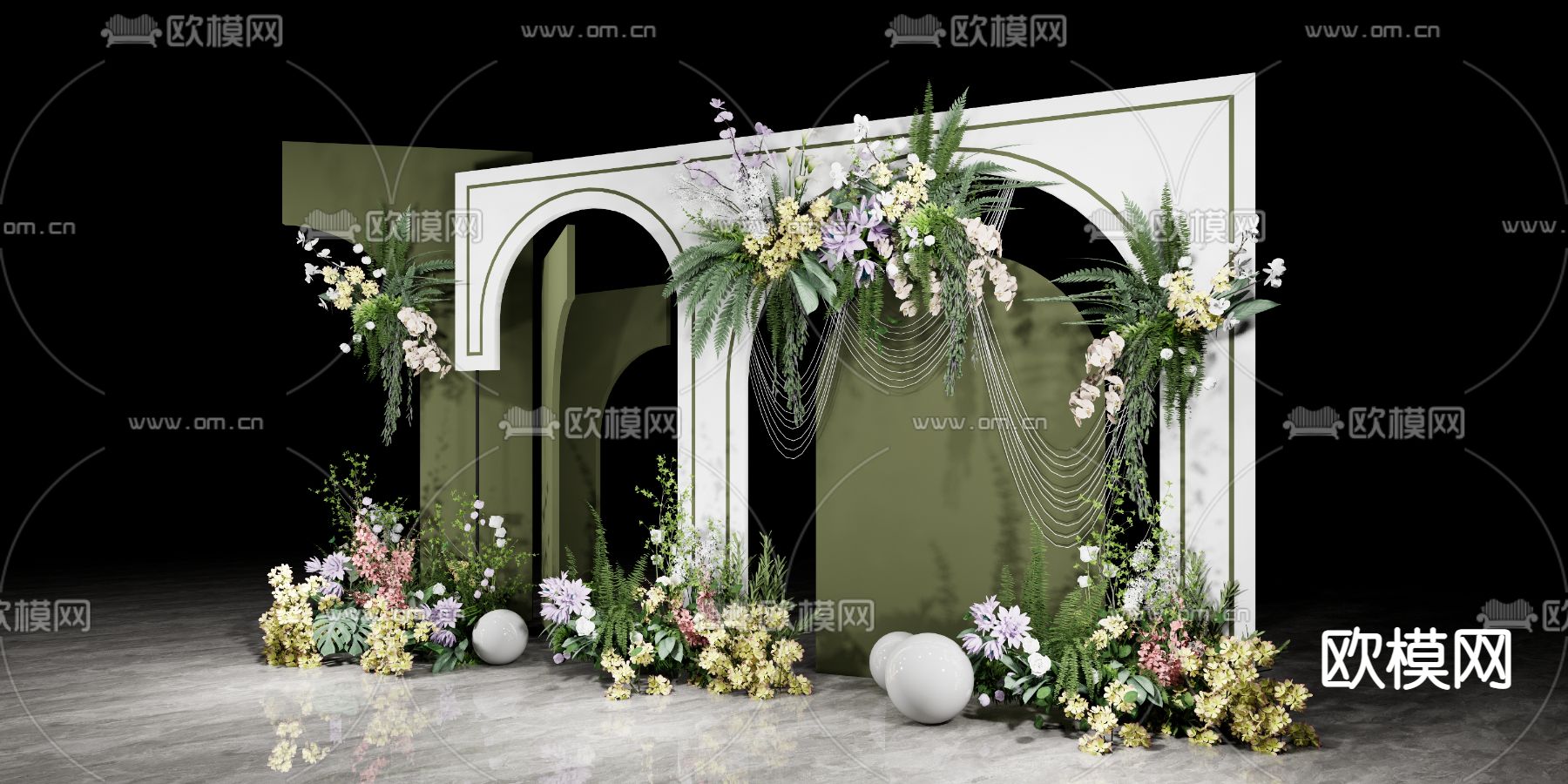 婚礼美陈su模型下载（渲染图2）