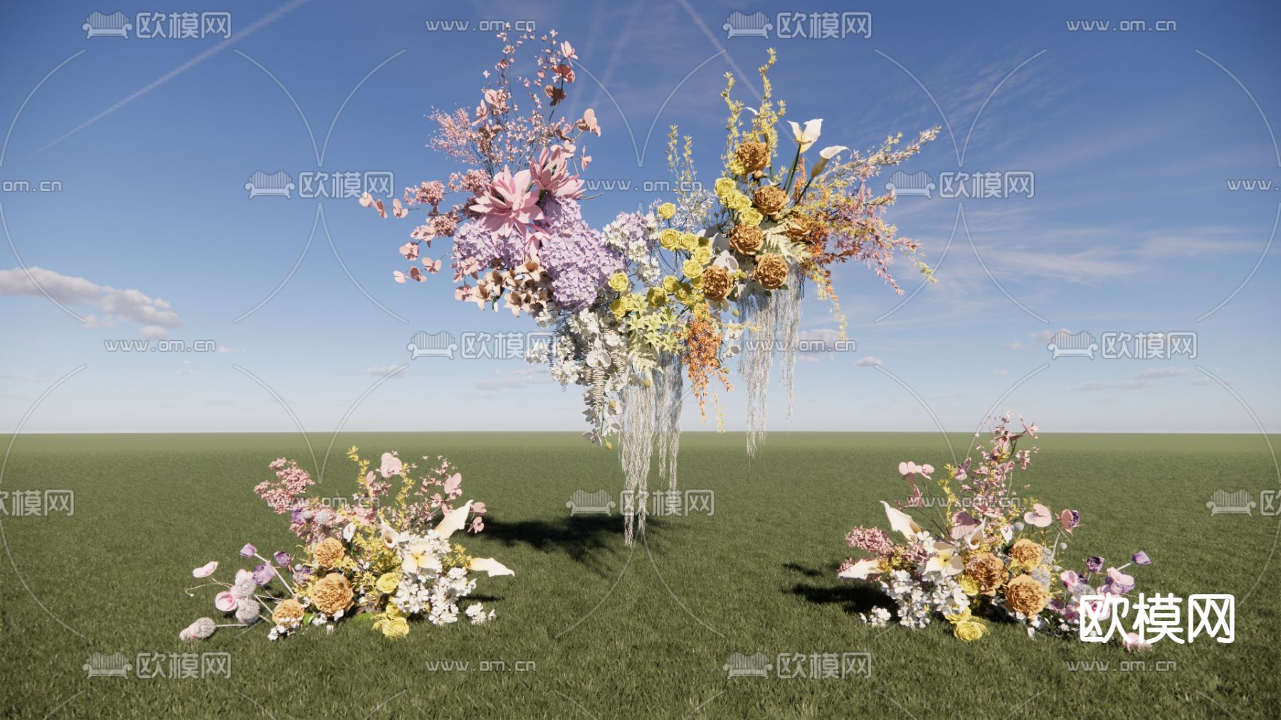 婚礼花艺su模型下载（渲染图1）