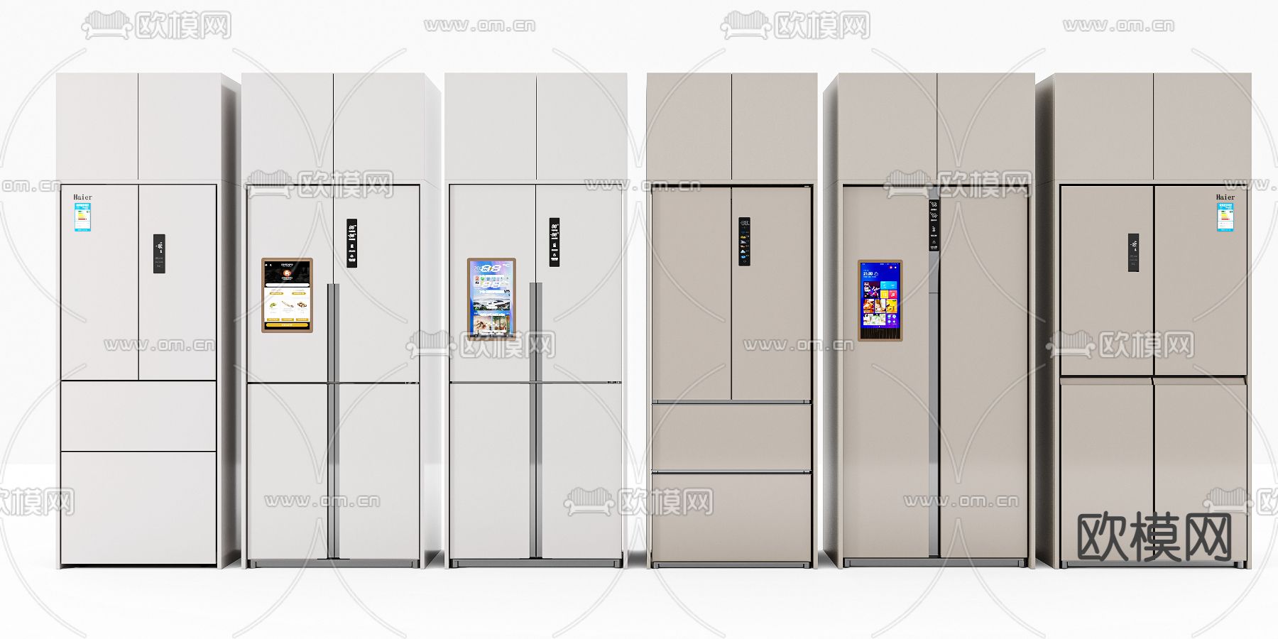 双开门冰箱 冰箱柜3d模型下载