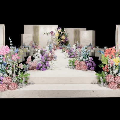  婚礼美陈su模型 