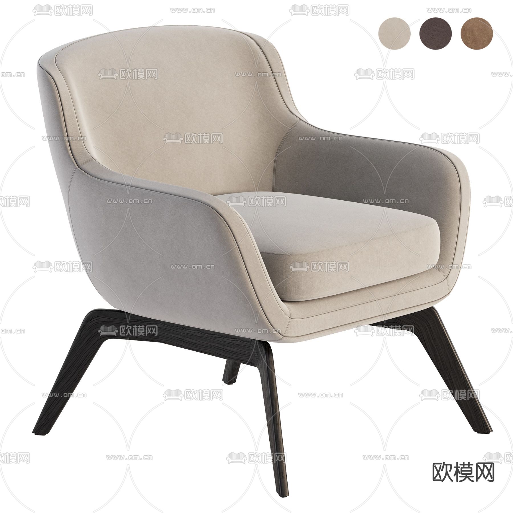 现代休闲椅3d模型下载