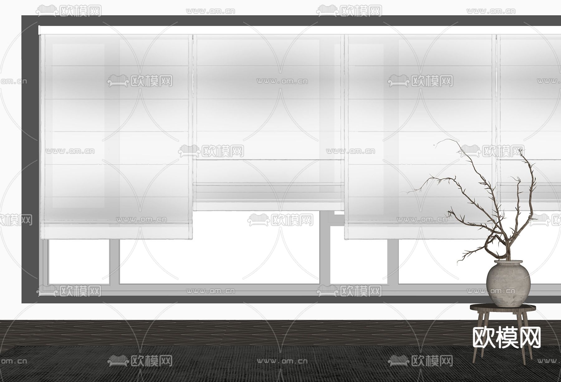 卷帘 拉帘su模型下载（渲染图2）