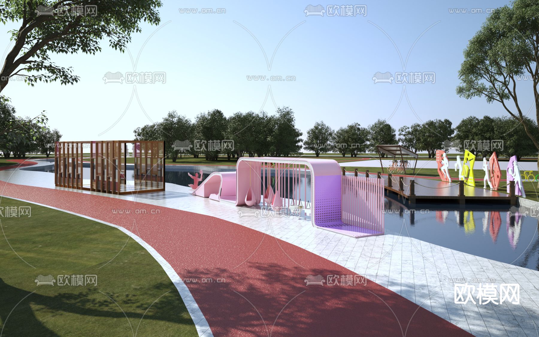 体育公园 景观小品 23d模型下载