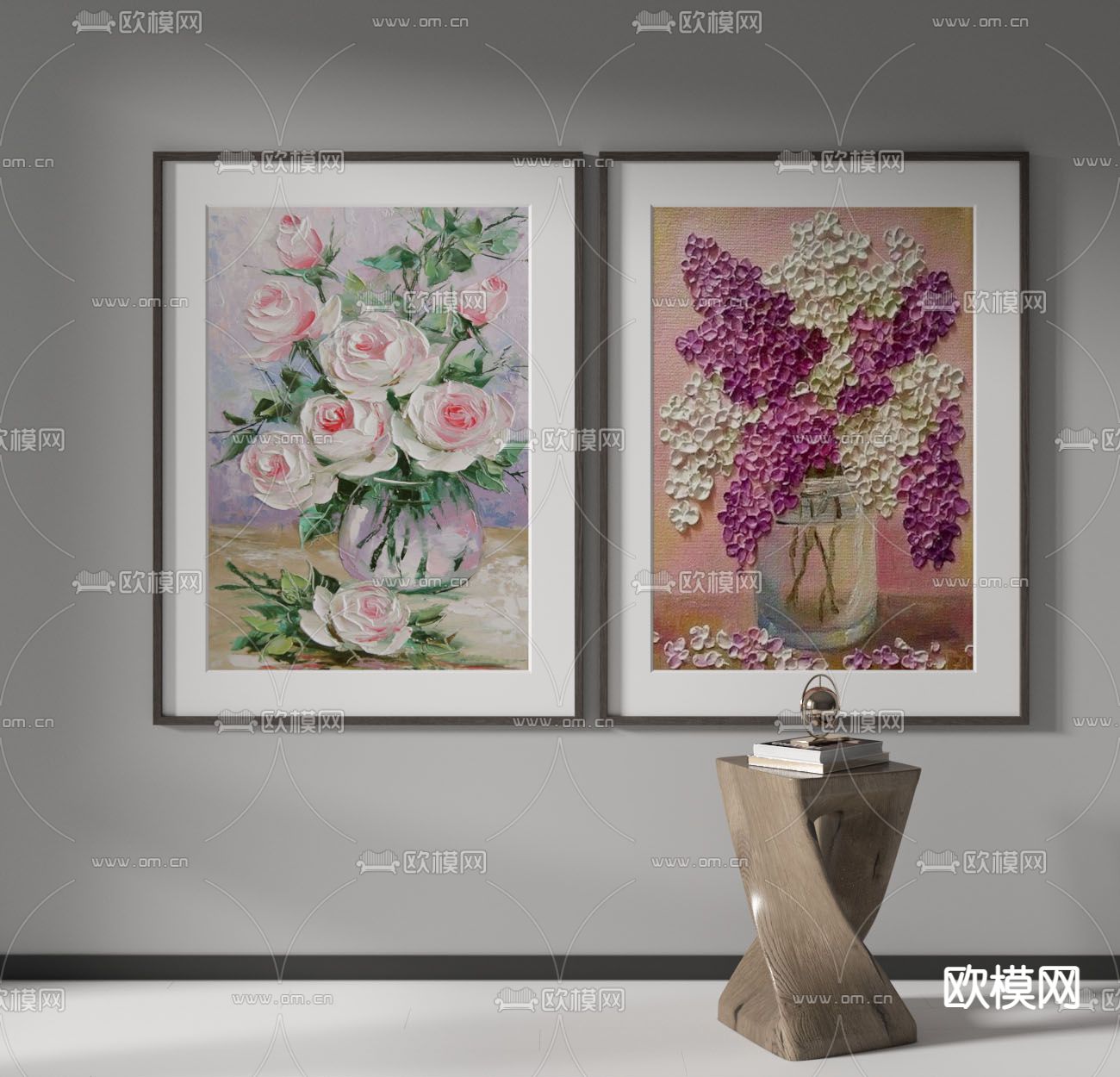 简欧装饰画 挂画3d模型下载